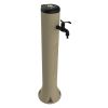 Garden drinking fountain dove-colored, model Tritone with hose hook. Diameter 15 cm height 100 cm. Fountain made in HDPE (high resistance polyethylene) resistant to UV rays, to limestone and saltiness.