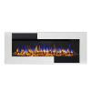 Electric wall fireplace Tetris 36 Black and White Modern fireplace with flame effect and adjustable LED embers Touch screen controls Remote control with timer included Power 1600W Thermostat settable from 20 to 30 degrees Easy to assemble Length 1177 mm