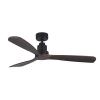 Black fan with wooden blades