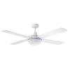 Ceiling fan Primo Bianco 4 Pale Legno fan Diameter 120 cm and Light Group 2 x E27 suitable for low consumption CFL or LED bulbs Classic 3 speed fan with remote control Power 60W