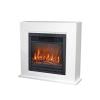 Complete Electric Fireplace Consisting Of Electric Burner Lucius And White Mdf Frame To Be Painted As Desired Adra Rubyfires Easy Assembly And Positioning The Fireplace With Power 0-700-1400w With Flame Effect And Decorative Woods 