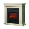 Electric fireplace Lagos with white modern surround Calgary