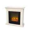 Standing electric fireplace with Cadiz white frame and electric insert Elski Remote control included and front controls Power 0-600-1200W adjustable Size 950 x 980 x 375 mm