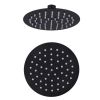 Round Shower Head 7 Inches 20 Cm In Stainless Steel Matt Black Color For Emi, Manny, Sole Bianca And Nera Series Showers