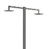 Sined Ortro Nautical 316l Stainless Steel Outdoor Shower With Two Showerheads. Designed For Maximum Comfort And Water Savings, With Simplified Installation And Unique Resistance, Combines Italian Design And Innovation. Ideal For Any Outdoor Space.