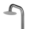 Outdoor shower Pula Sined Shower for swimming pool and garden. Shower head diameter 25cm Structure and accessories in marine stainless steel AISI 316L Drum diameter 6 cm in Shower with hot and cold water supply Hand shower and mixer H 230 cm