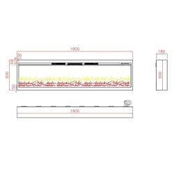 Builtin electric fireplace Stomboli