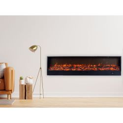 Electric builtin and freestanding firepl
