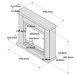 White Floor Fireplace