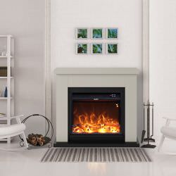 Beige Floor Fireplace