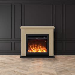 Floor Standing Oak Fireplace