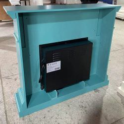 Turquoise fireplace for decorating