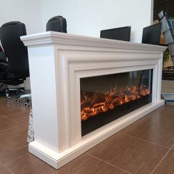 White Representative Fireplace