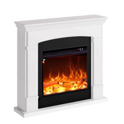 White Floor Standing Fireplace