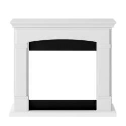 White floor standing fireplace