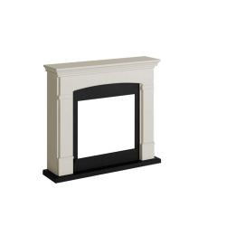Cream white floor standing fireplace