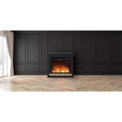 Black Floor Fireplace