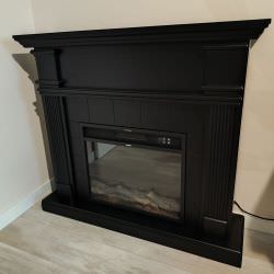 Deep Black Frame For Fireplaces