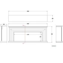 Merapi Creamy White Fireplace Frame