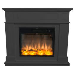 Pienza Fireplace Frame Dark Gray