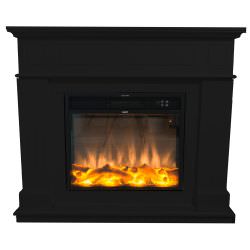 Pienza Fireplace Frame Deep Black