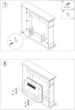 Pienza Fireplace Frame Deep Black