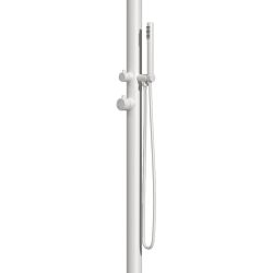 Ducha Exterior Blanca De Acero Inoxidabl