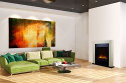 Modern floor fireplace