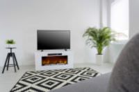 Electric fireplace with TV stand