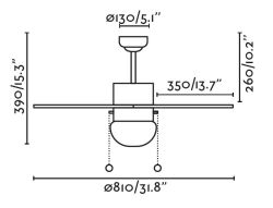 Ventilador De Techo Gris Con Luz