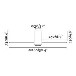 Ceiling Fan Without Light Mini Tube