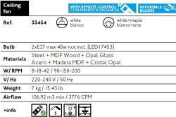 Ventilador De Techo Mini Ufo Blanco