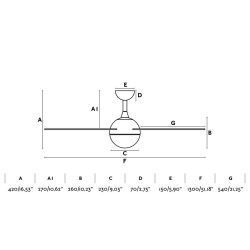 Ventilador Blanco Con Luz Led Izaro
