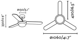 Ventilador De Techo Con Luz Feroe