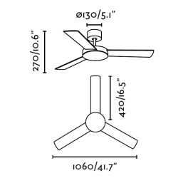 Ventilador De Techo Mini Mallorca Mpc