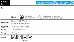 Ventilador De Techo Marron Mini Mallorca