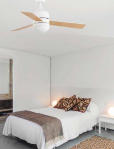 Ventilador De Techo Blanco Con Luz Cebu