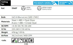 Ventilador De Techo Mpc 33607 Panay