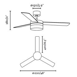 Ventilador De Techo Mpc 33608 Panay