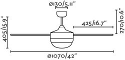 FARO  Mini Icaria Celing Fan With Clear Blades es un producto que se ofrecen al mejor precio