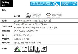 Ventilador De Techo Mpc Icaria 33701