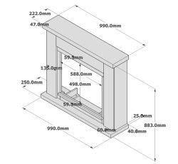 Electric Fireplace Frode Oak