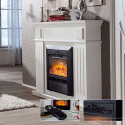 Classic Led fireplace Helios White