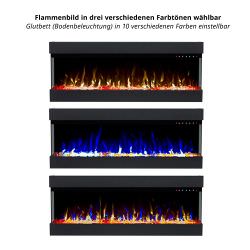 Chimenea elctrica de pared blanca