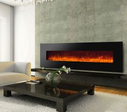 Black Wallmounted Electric Fireplace Le