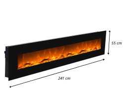 Black Wallmounted Electric Fireplace Le