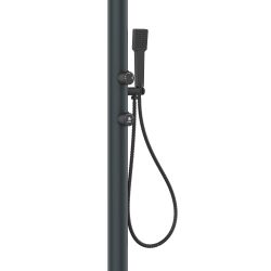 Ducha Led De Aluminio Gris Con Teleducha