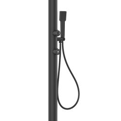 Black Aluminum Shower With Hand Shower