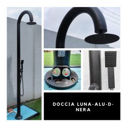 Ducha De Aluminio Negro Con Teleducha