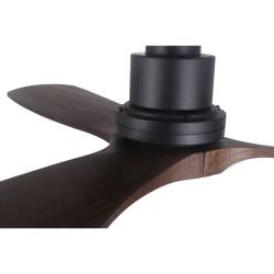 Fan with solid wood blades